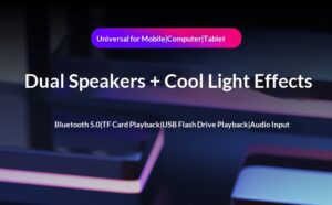 SC219 Wireless Bluetooth Speaker 3D Surround Mini Desktop Home User Outdoor Seven Color Lights Portable Smart Mini Speaker 1