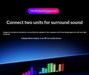 SC219 Wireless Bluetooth Speaker 3D Surround Mini Desktop Home User Outdoor Seven Color Lights Portable Smart Mini Speaker 15