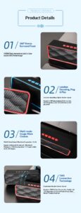SC211 Bluetooth speaker wireless small cannon outdoor mini portable subwoofer card slot small stereo sound 4