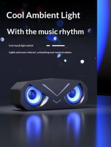 SC318 factory direct sale led colorful atmosphere light sound bluetooth portable subwoofer stereo dual speaker 5