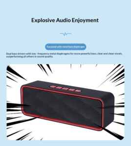 SC211 Bluetooth speaker wireless small cannon outdoor mini portable subwoofer card slot small stereo sound 7
