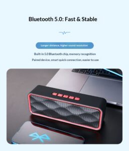 SC211 Bluetooth speaker wireless small cannon outdoor mini portable subwoofer card slot small stereo sound 8