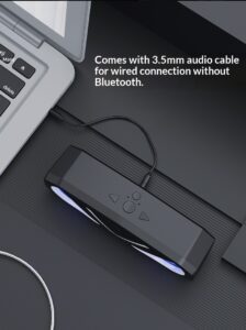 SC318 factory direct sale led colorful atmosphere light sound bluetooth portable subwoofer stereo dual speaker 8