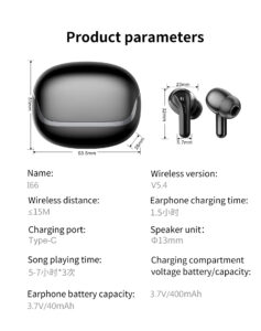 Exclusive selection of 2026 new Bluetooth earbuds i66 ANC private mold TWS true wireless noise reduction long wearing not painful in-ear long-lasting i66英文详情页 11