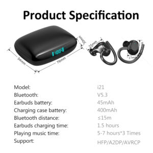Source factory i21tws Bluetooth earbuds 5.3 wireless long-lasting waterproof sweat-proof sports ear clip headphones i21 13