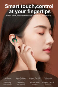 Highly selected i22 wholesale hot-selling sports Bluetooth earbuds tws clip-on smart waterproof cool LED light high-quality sound headphones i22 5