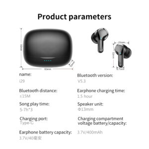 New i29 private mold Bluetooth headset long-lasting intelligent touch ANC active noise reduction high-quality in-ear headset i29 13