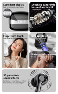 The i65 has long battery life, ANC noise reduction, water resistance, and is comfortable to wear for a long time. i65英文详情黑+银 02