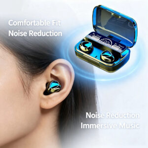 M10 TWS Bluetooth Wireless Headphones Foreign Trade Hot Sale 佩戴图