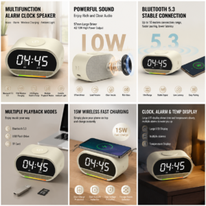 New type removable battery M-272, desktop Bluetooth speaker 15w wireless charging + alarm clock 微信图片 20260813192057 14 5